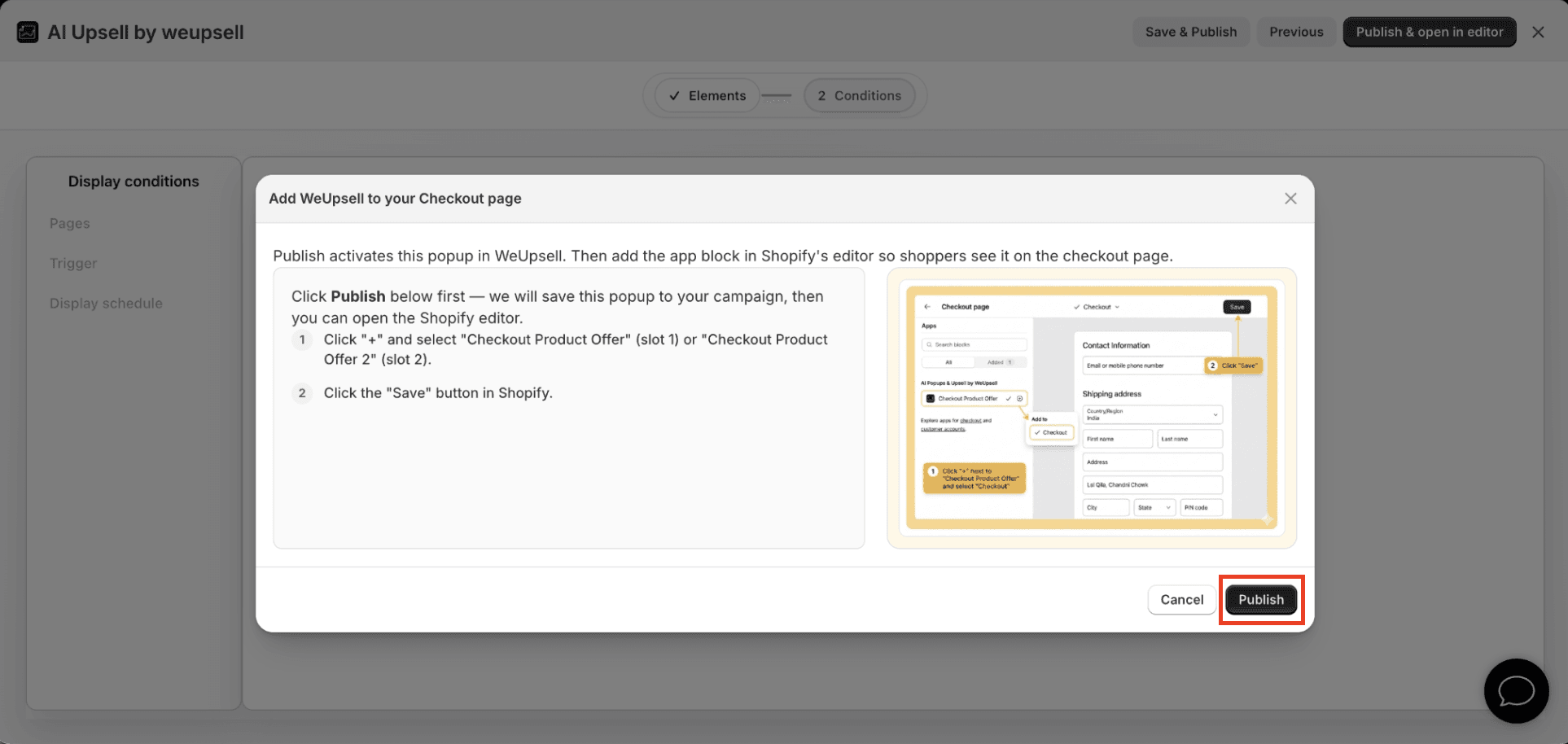 Step 4: Publish Template