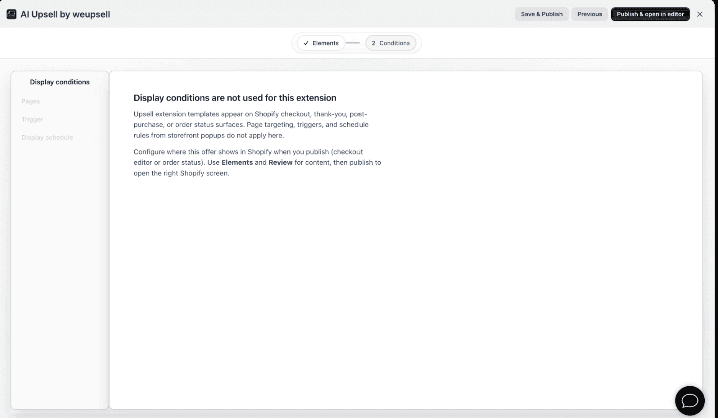 Step 3: Review Display Conditions