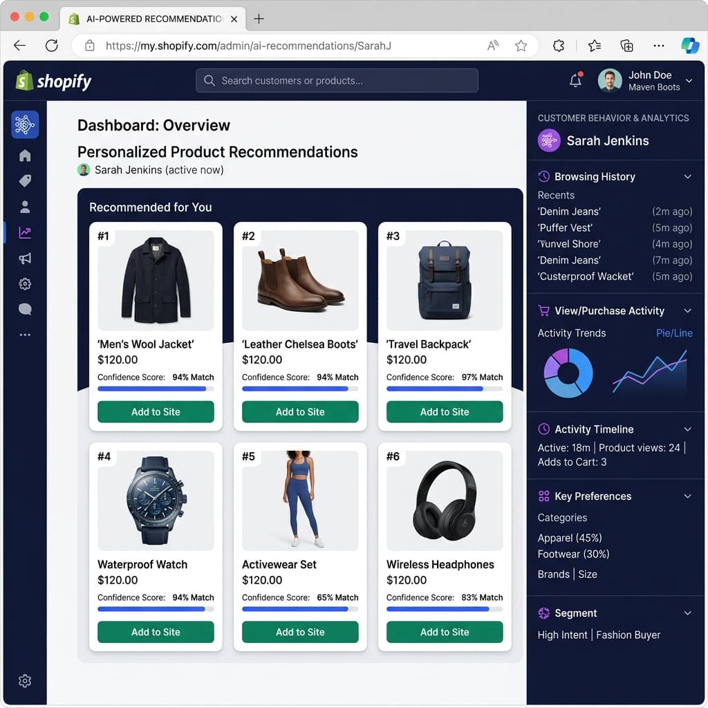 AI Product Recommendations Dashboard