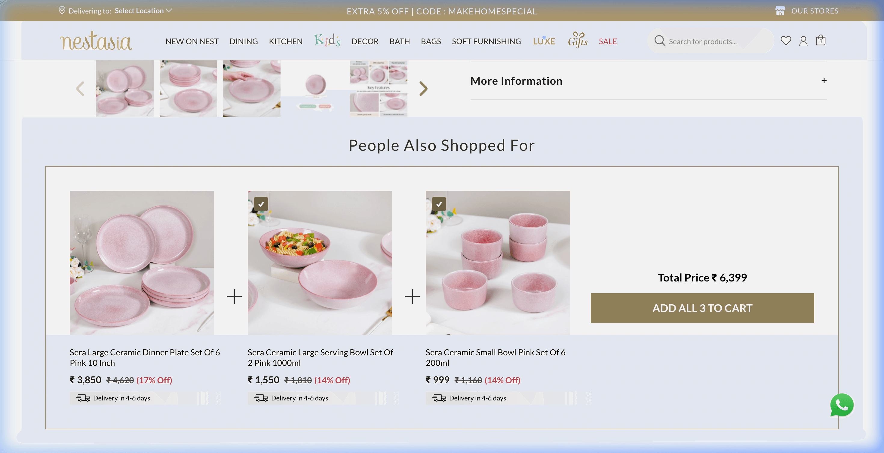 Shopify product page showing AI-powered complementary bundle recommendation widget