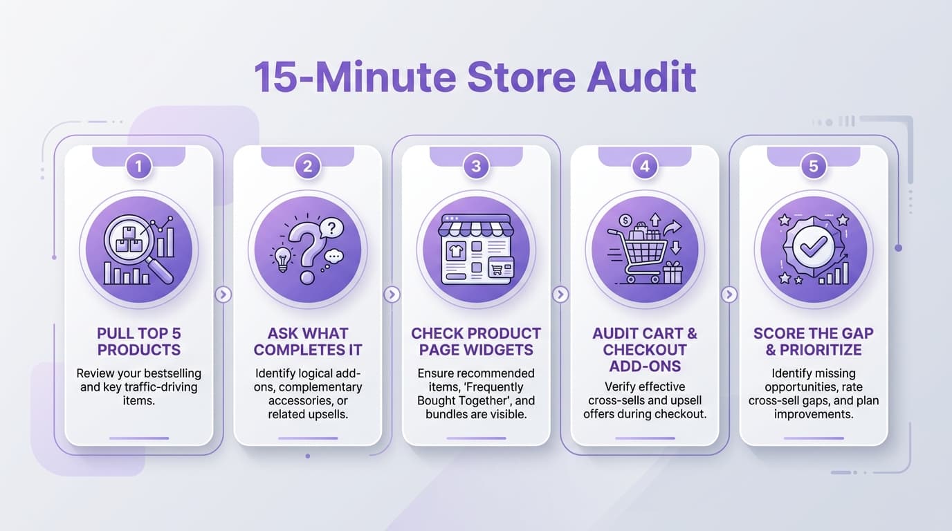 15-minute recommendation audit checklist for Shopify merchants