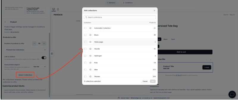 Step 4: Select Shopify Collection